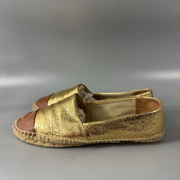Tory Burch Colorblock Logo Leather Espadrille Flat, Size 8 1/2 - Picture 6 of 14
